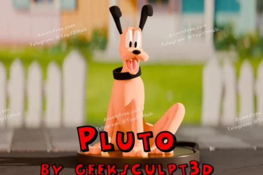 Pluto figurine disney cartoon fan art model