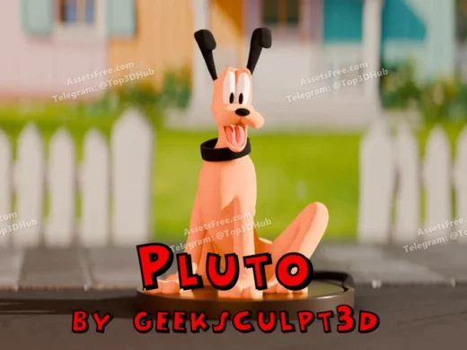 Pluto figurine disney cartoon fan art model