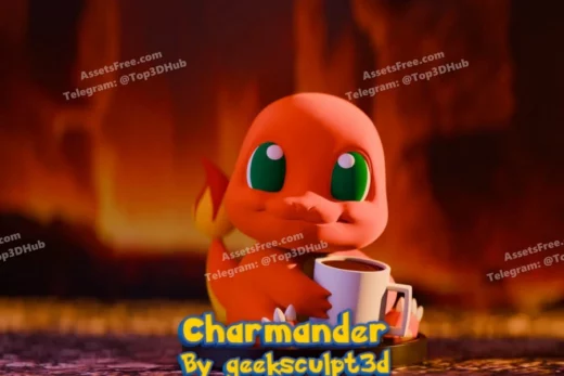 Pokemon collectible cute charmander figurine