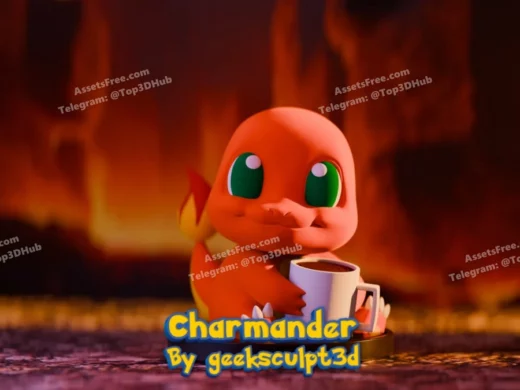 Pokemon collectible cute charmander figurine