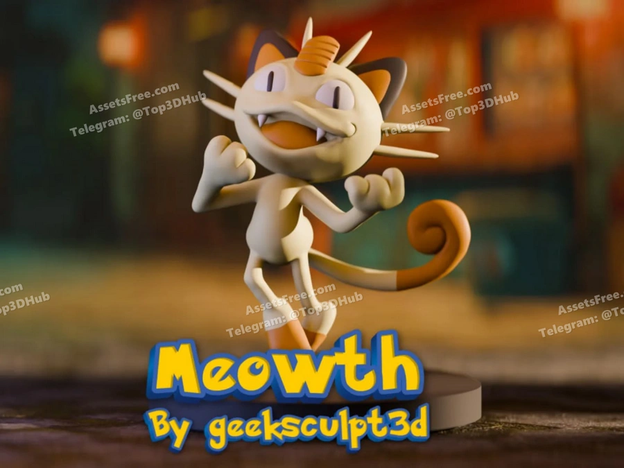 Pokemon meowth fan art action figure