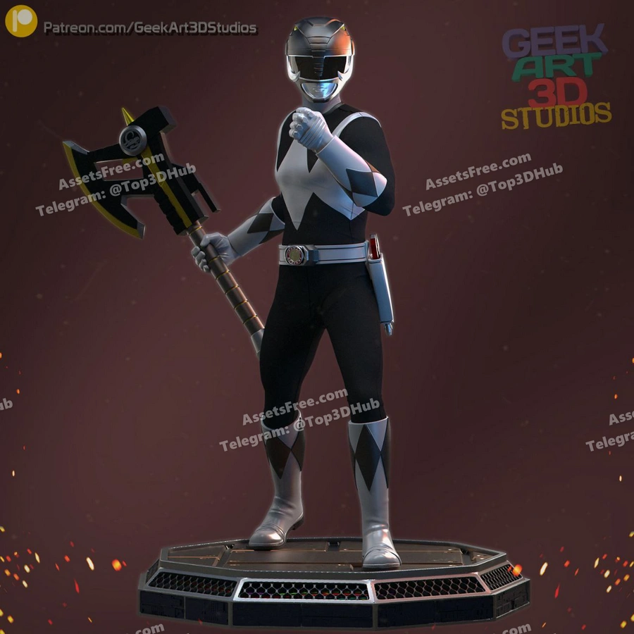 Power Ranger Black – STL 3D Print Model | AssetsFree.com Power ranger black