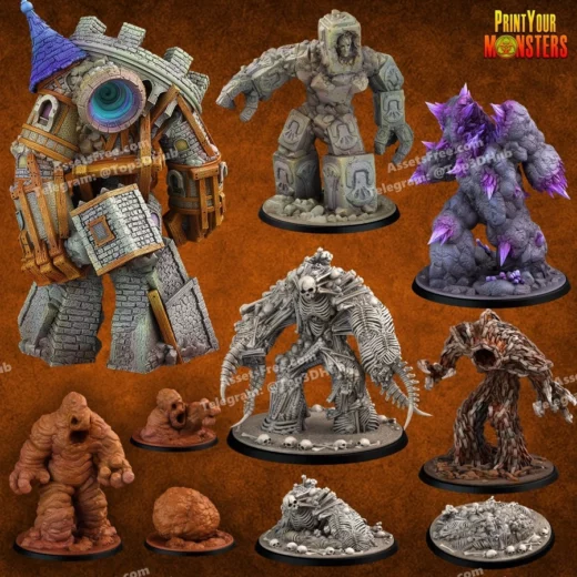 Print your monsters vol.06 golems pack