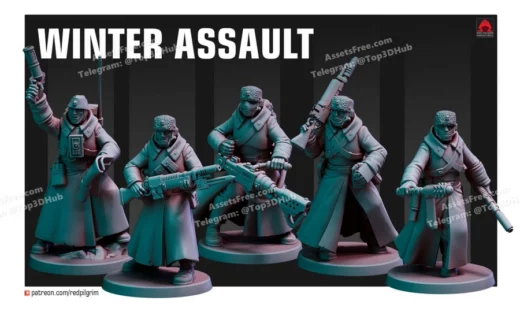 Red pilgrim miniatures winter assault