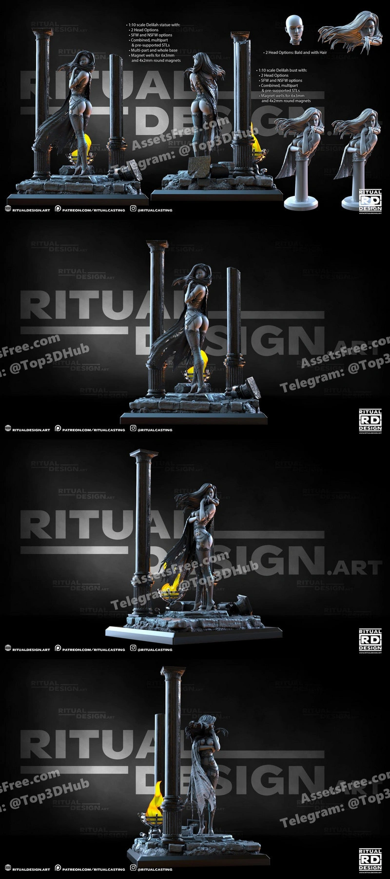 Ritual Design – 2025-08 – Delilah – PS+US – STL 3D Print Model | AssetsFree.com Ritual design 2025 08 delilah ps+us