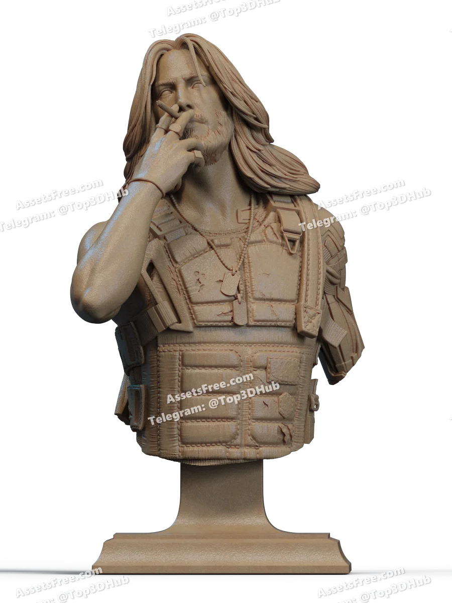 Stl jhonny silverhand bust