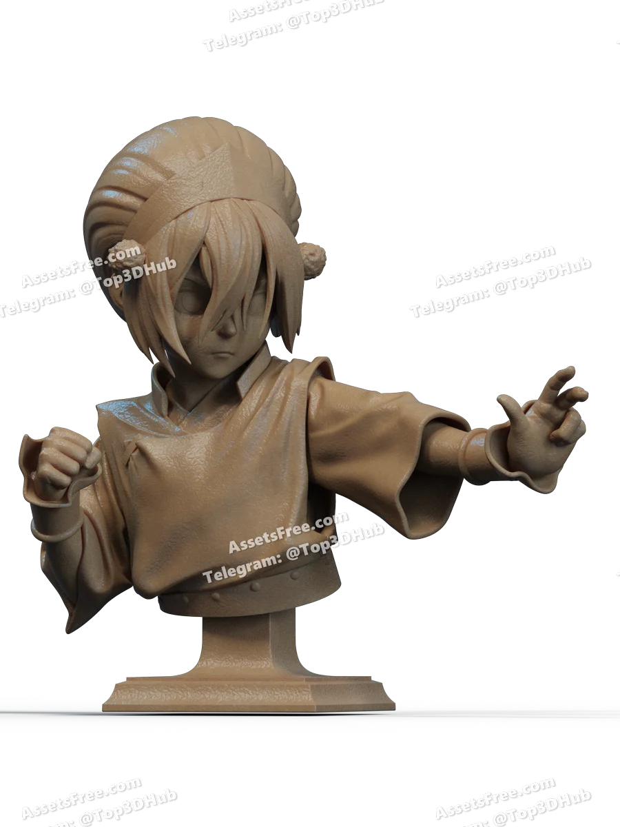 STL Toph Bust – STL 3D Print Model | AssetsFree.com Stl toph bust