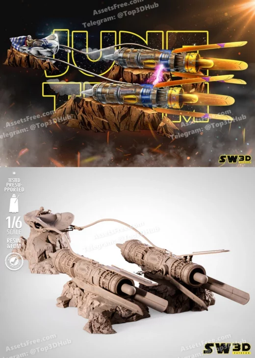 Sw3d anakin race pod sculpture