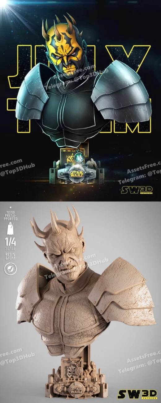 Sw3d savage opress portrait bust