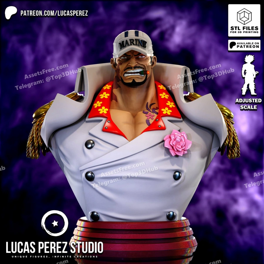 Sakazuki Akainu Busto – Lucas Perez – STL 3D Print Model | AssetsFree.com Sakazuki akainu busto lucas perez