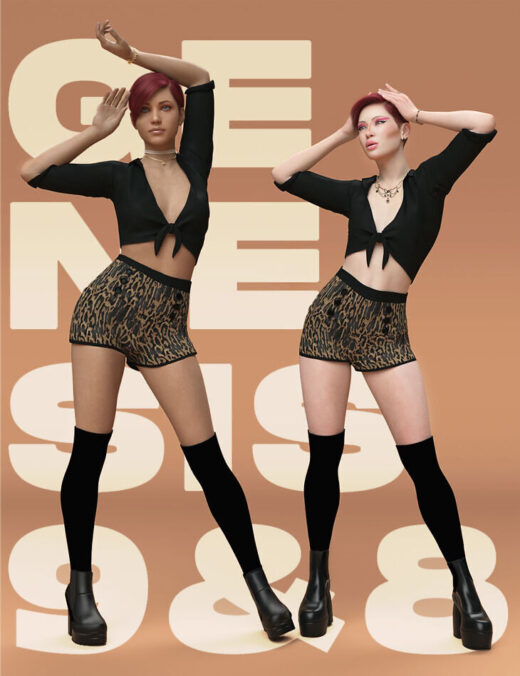 Sassy doll poses for genesis 9 and 8 female