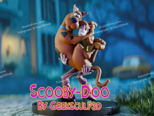 Scooby doo and shaggy collectible fan art figurine