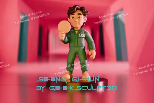 Squid game inspired seong gi hun player 456 figurine