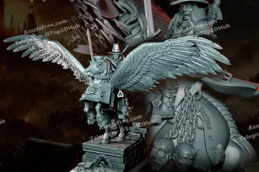 Supported witch hunter on pegasus landor mwitch hunter on pegasus