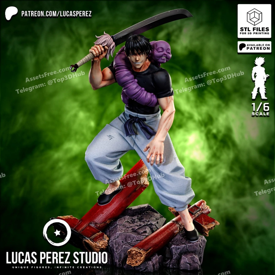 Toji Fushiguro – Jujutsu Kaisen – Lucas Perez – STL 3D Print Model | AssetsFree.com Toji fushiguro jujutsu kaisen lucas perez