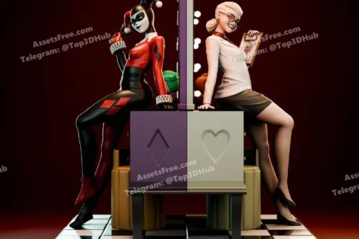 Vs3d tas harley quinn diorama