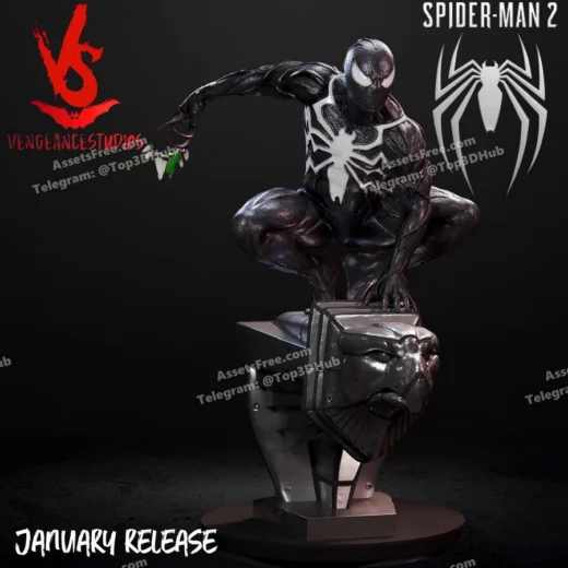 Vengeancestudios – symbiote spider man from spider man 2 – 3d print