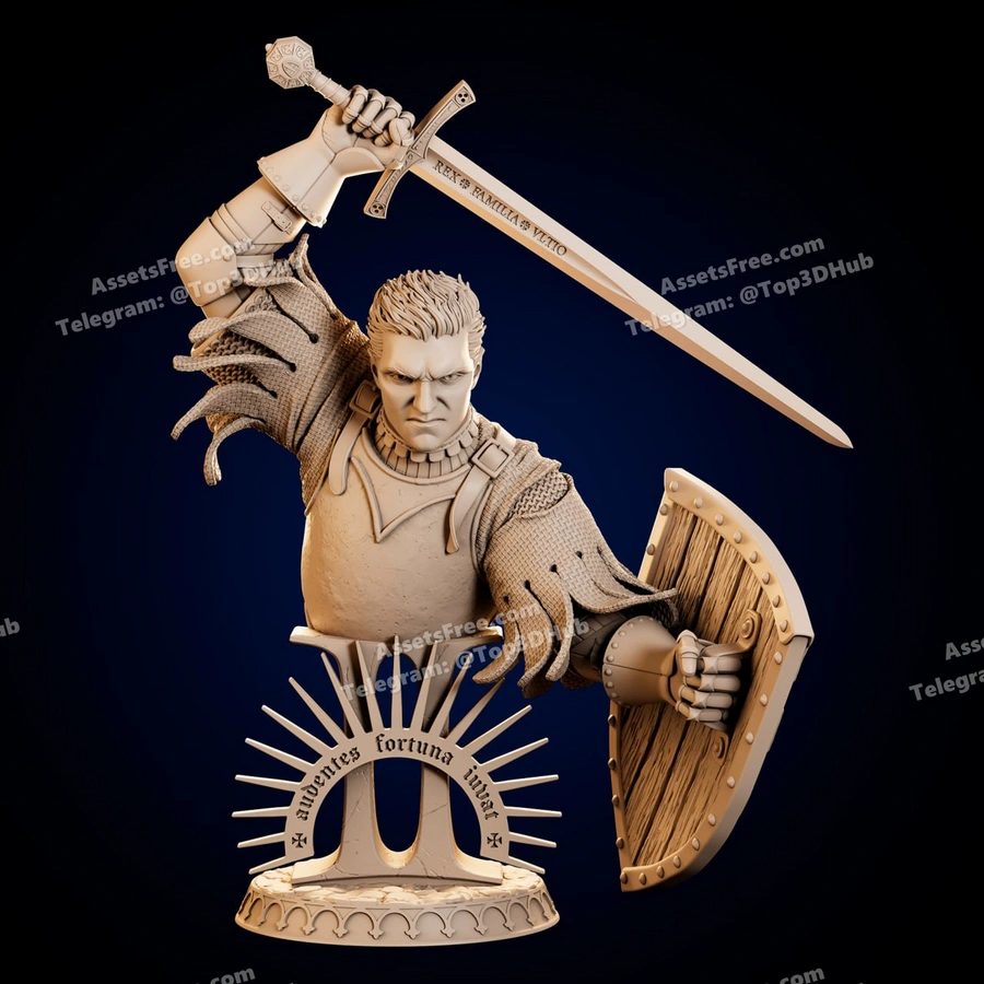 Volition Miniatures – Medieval Warrior (Henry bust) – STL 3D Print Model | AssetsFree.com Volition miniatures medieval warrior (henry bust)