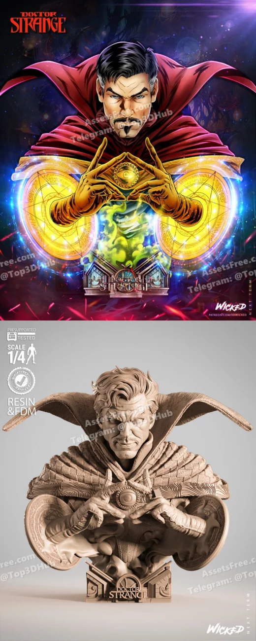 Wicked dr strange portrait bust