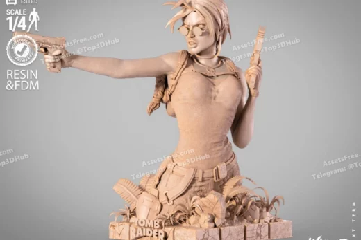 Wicked lara croft bust