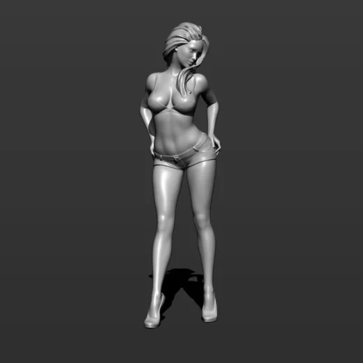 Woman in shorts 3d model