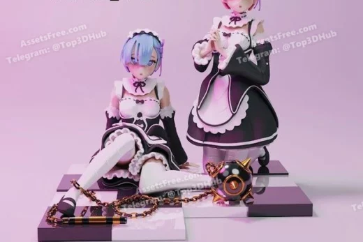 Yuki studio re zero rem and ram
