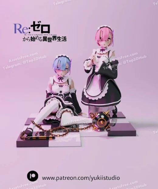 Yuki studio re zero rem and ram