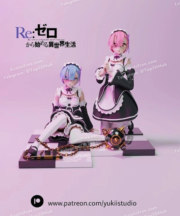 Yuki studio re zero rem and ram