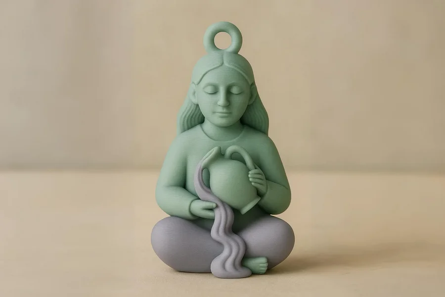 Zodiac Aquarius Keychain – STL 3D Print Model | AssetsFree.com Zodiac aquarius keychain