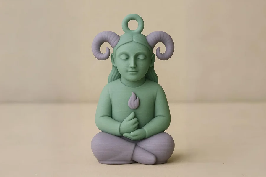 Zodiac aries keychain