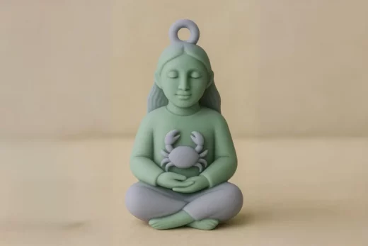 Zodiac cancer keychain