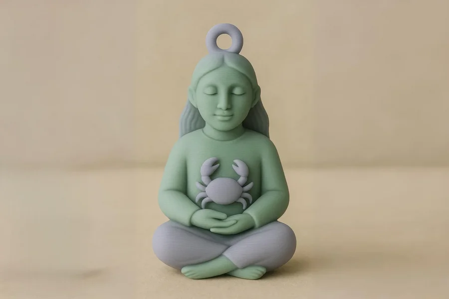 Zodiac Cancer Keychain – STL 3D Print Model | AssetsFree.com Zodiac cancer keychain
