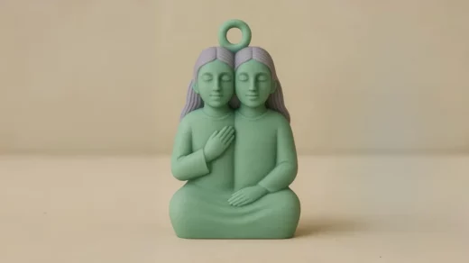 Zodiac gemini keychain