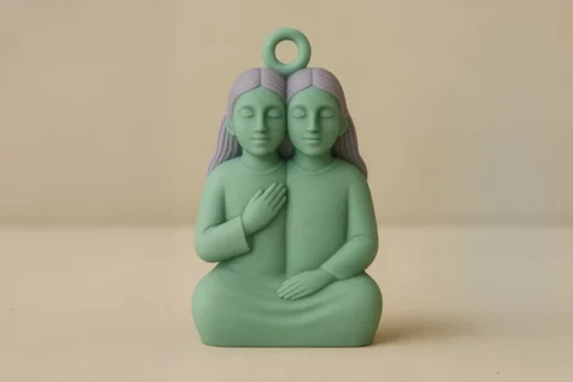 Zodiac gemini keychain