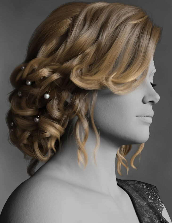 Dforce black tie hair for genesis 9