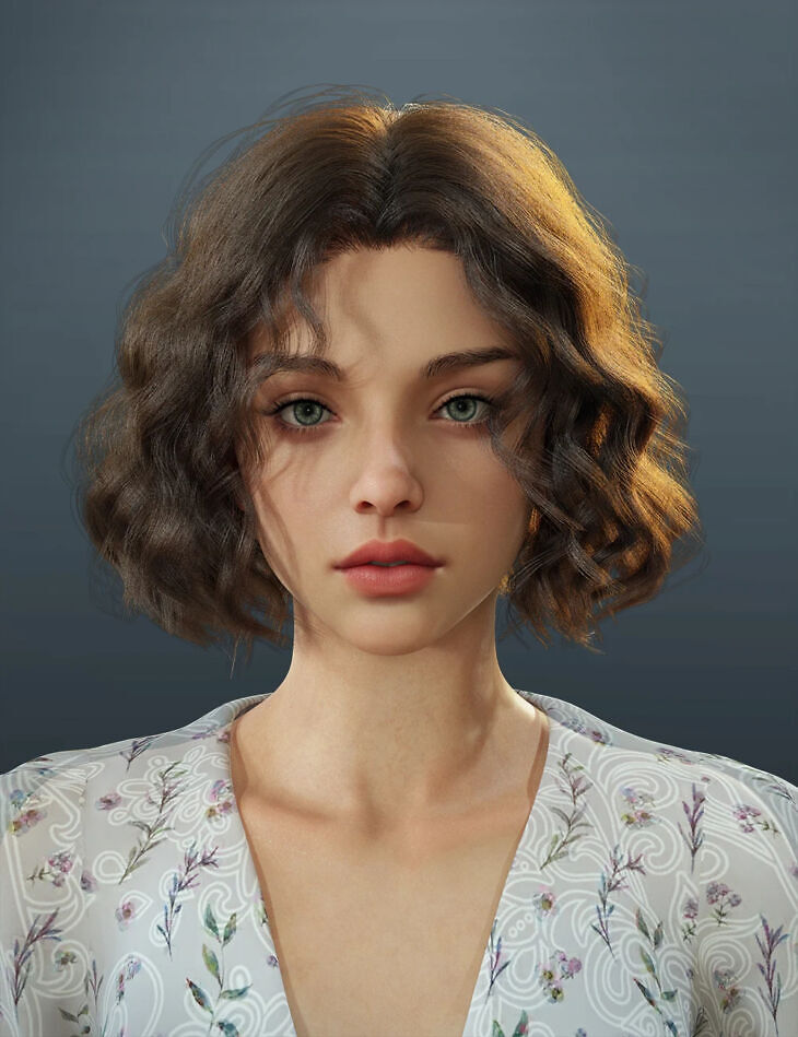 dForce Loose Curly Hair for Genesis 9 – STL 3D Print Model | AssetsFree.com Dforce loose curly hair for genesis 9