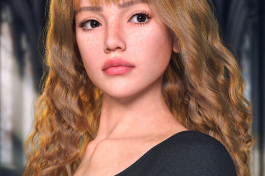 Dforce strand based fe bushy curls hair for genesis 9