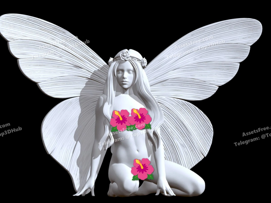 girl butterfly – STL 3D Print Model | AssetsFree.com Girl butterfly