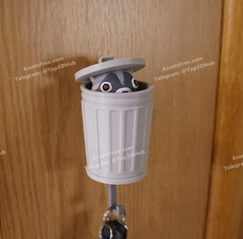 Raccoon wall key holder