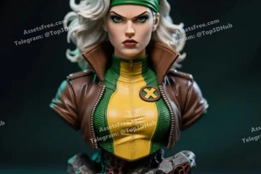 Rogue bust 100mm mutant heroine statue for 3d print20250817 1 zdmgnl