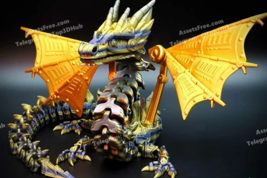 Stl flexi factory mech dragon allfiles