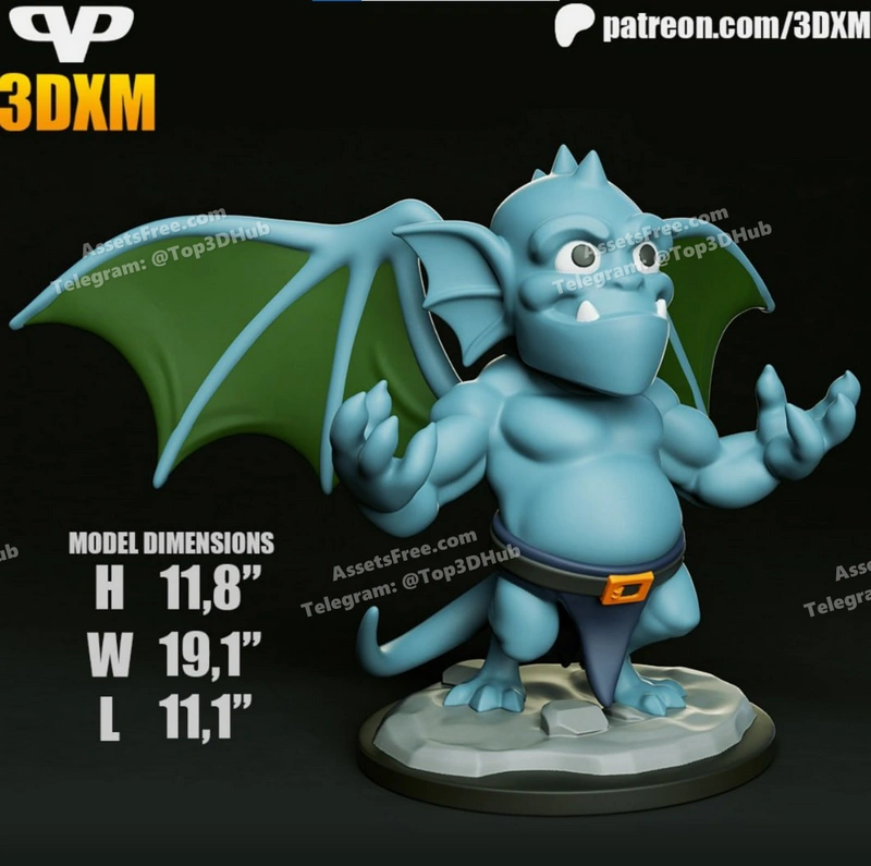 3dxm 2025 07 gargoyles broadway chibi