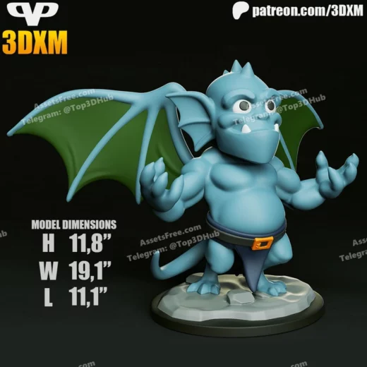 3dxm gargoyles broadway chibi
