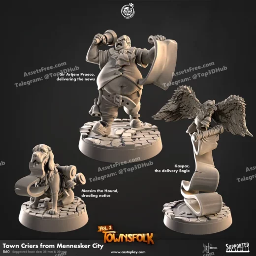 860 town criers from mennesker city