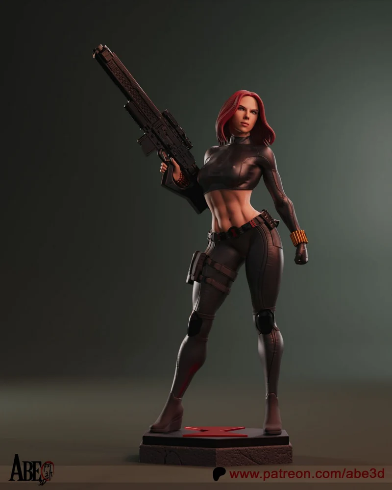 Abe3D – 2024-12 – Black Widow (New Version) – STL 3D Print Model | AssetsFree.com Abe3d 2024 12 black widow (new version)