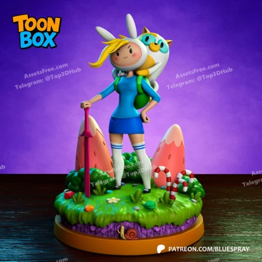 Adventure time fionna campbell toonbox bluespray @stl for home