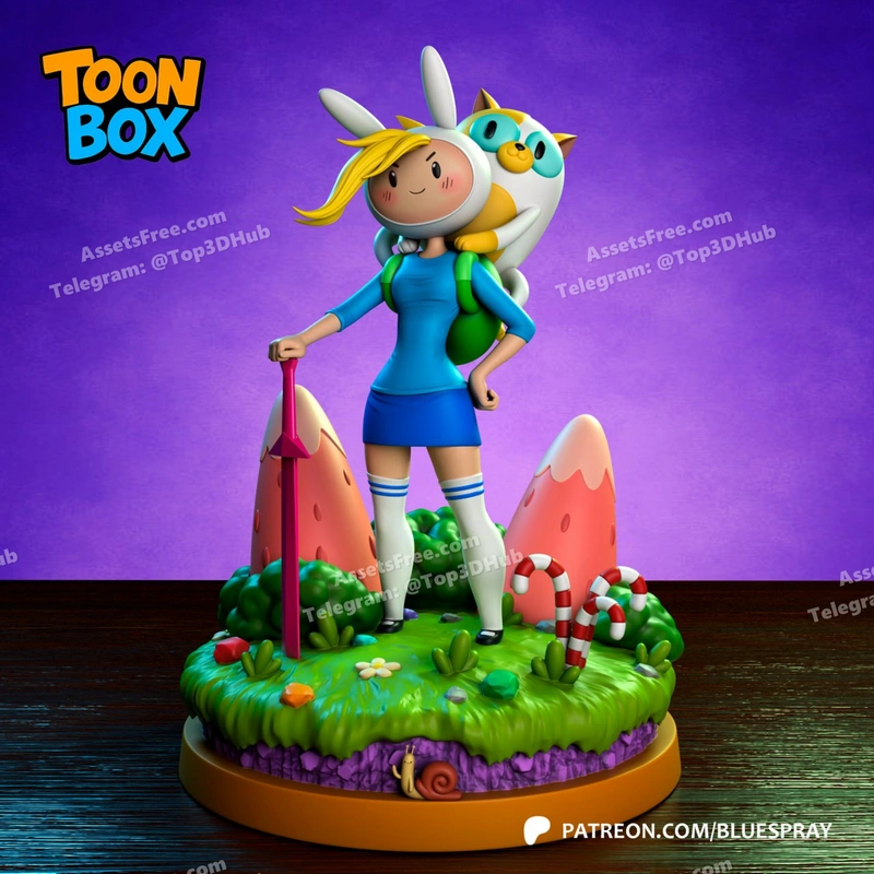 Adventure time fionna campbell toonbox bluespray @stl for home