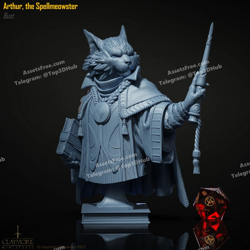 Arthur, the spellmeowster bust