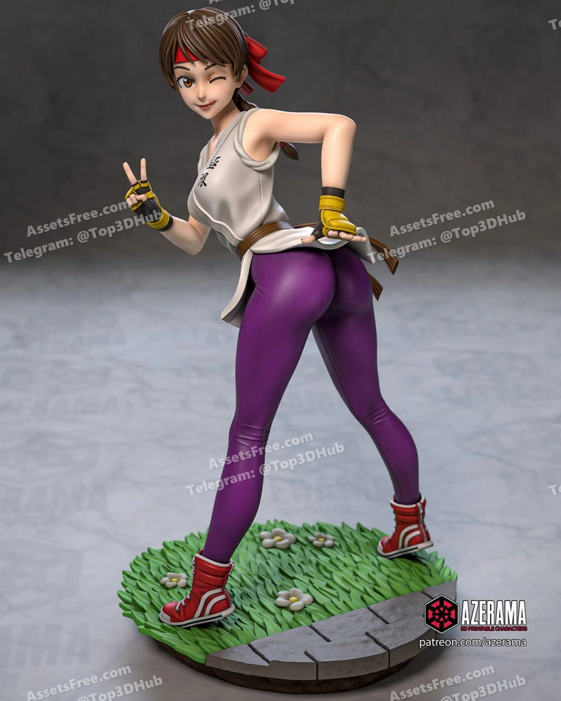 Azerama – King of Fighters – Yuri – STL 3D Print Model | AssetsFree.com Azerama king of fighters yuri