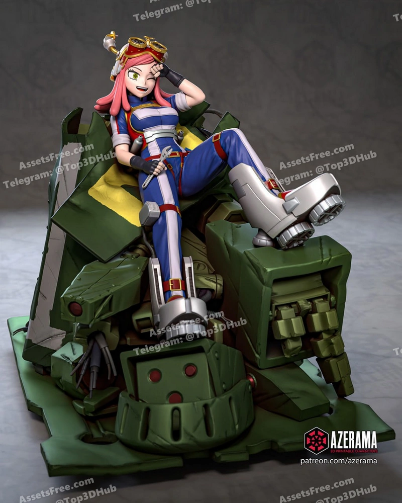 Azerama – My Hero Academia – Mei Hatsume – STL 3D Print Model | AssetsFree.com Azerama my hero academia mei hatsume